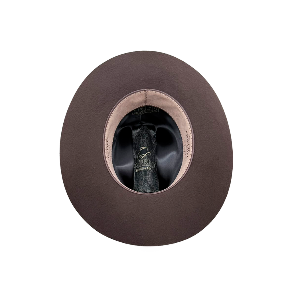 Texana Imperio® 100X Chocolate – Lana Fina con Ala Plana 8 cm